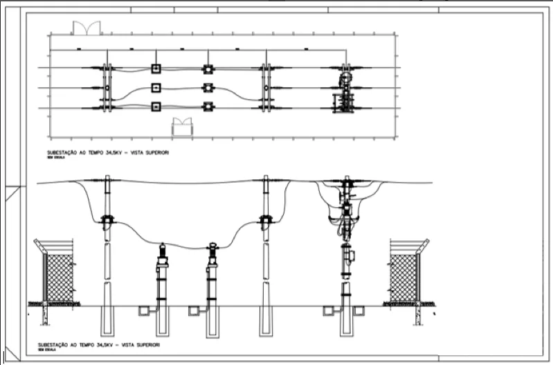 Projetos elétricos de subestação de média e alta tensão