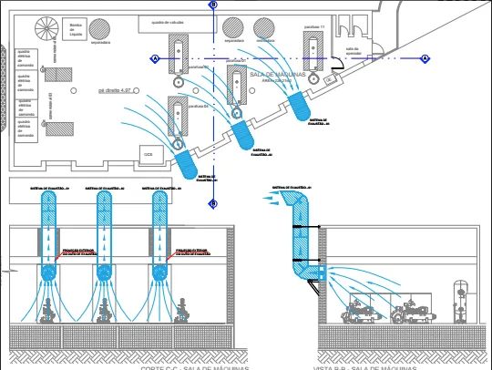 Projetos de exaustão de sala de máquinas